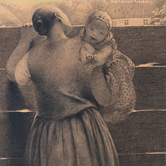 Firmin Baes - Mère et enfant